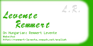 levente remmert business card